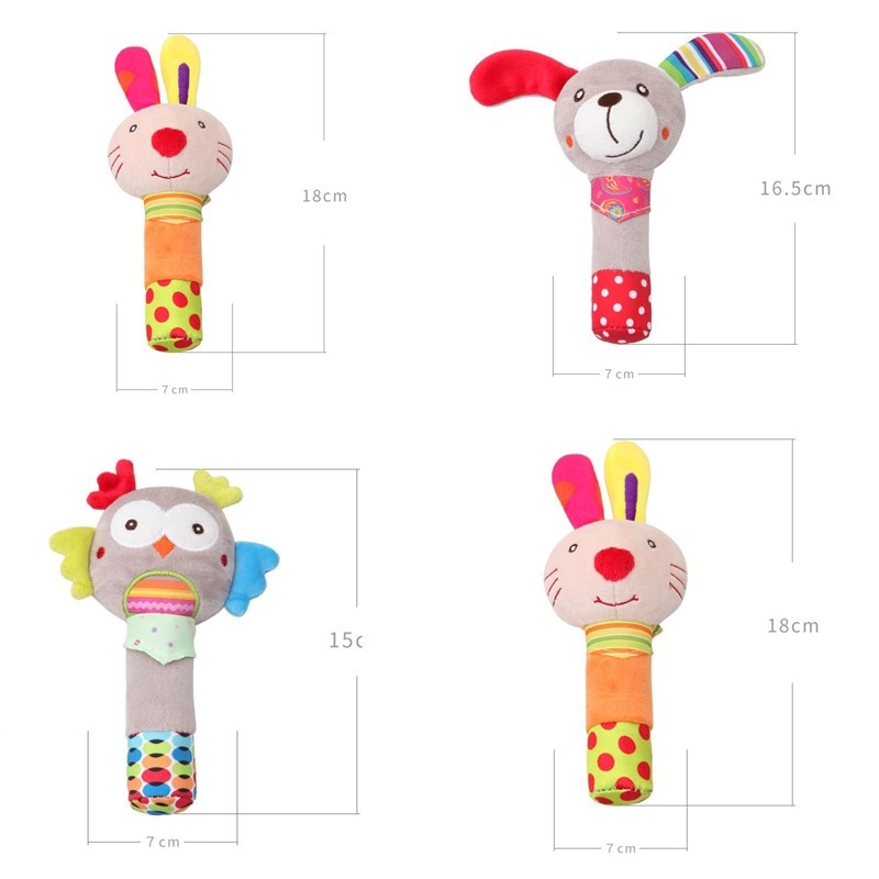 differnet kinds Baby toys baby hand grip rod toys, educational toys rattle animal BB Stick Hand Bell Toy 20%Off