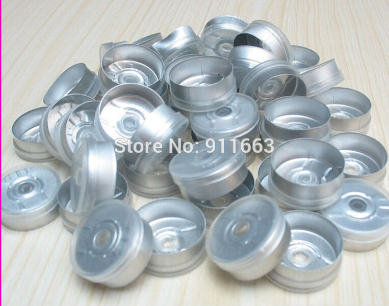 20mm Kunststoff-Aluminium kappe, 20 teile/los, Alle Arten Von Farbigen Kappen, pharma kappen, kunststoff-Aluminium Spitzen für crimpen glas fläschchen: klar Splitter