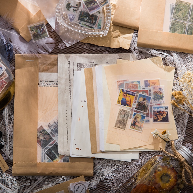 Vintage Materiaal Pakket Antieke Pagina 'S Collage Scrapbooking/Card Making/Journaling Speciale Diy Retro Ambachtelijke Papier