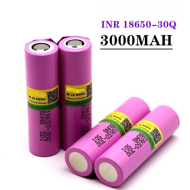 18650 Battery 3.7V 3000mAh 30Q 18650 Rechargeable Battery High-current for Flashlight Batteries for 18650 Battery: orange
