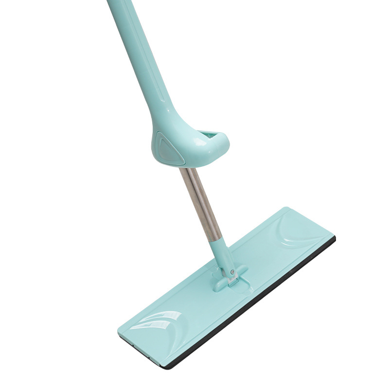Gratis handwas dweil thuisreiniger roestvrijstalen handvat spin dweil natte en droge dweil vloer dweil reinigingsgereedschap: Hemelsblauw