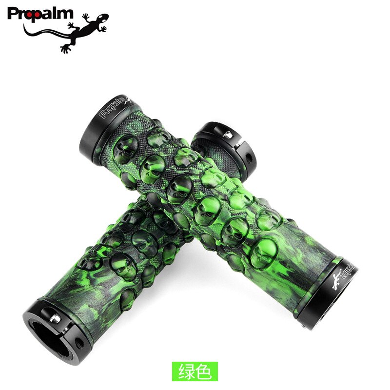 Propalm Schedel Fiets Grips Mountain Racefiets Handvat Bar Grips Voor Fietsen Anti-Slip Comfortabele Rubberen Fiets Stuur Grips: green