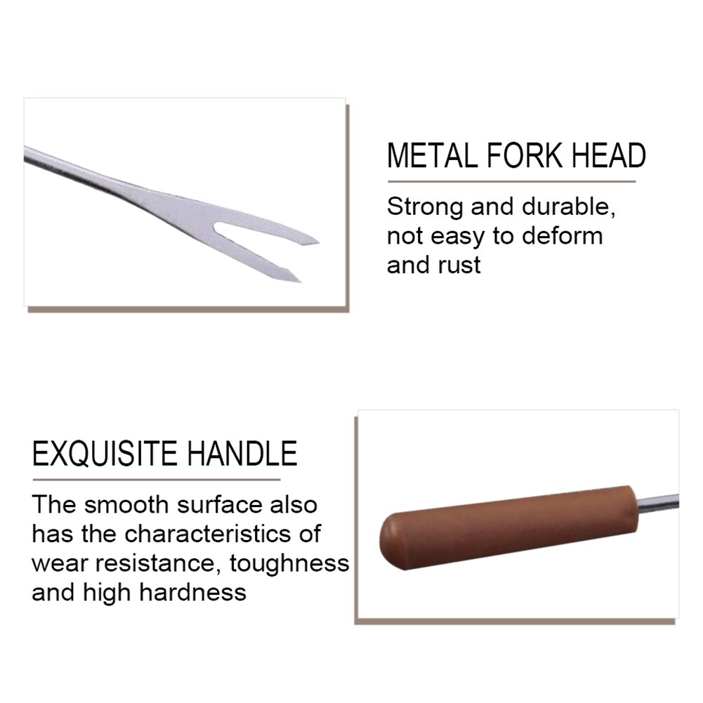 Manual Weeder Fork Mini Stainless Steel Wooden Handle Gardening Weeding Tool