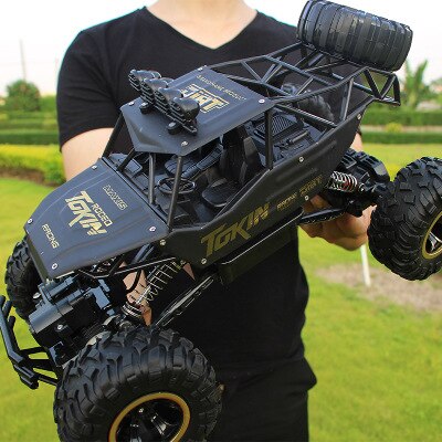 37cm RC Car 4WD 2.4GHz climbing Car 4x4 Double Motors Bigfoot Car Remote Control Model Off-Road Vehicle Toys for kids and adults: black 37cm