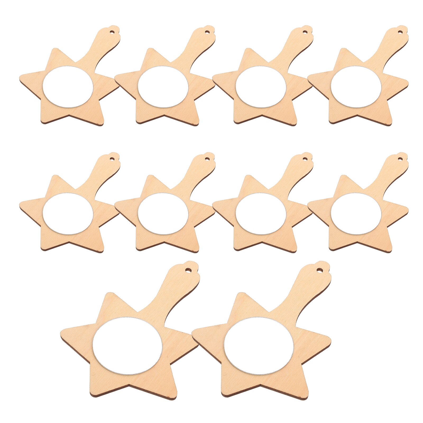 10pcs DIY Mirror Unique Blank Party Kids DIY Painting Mirror DIY Materials DIY Wooden Mirror