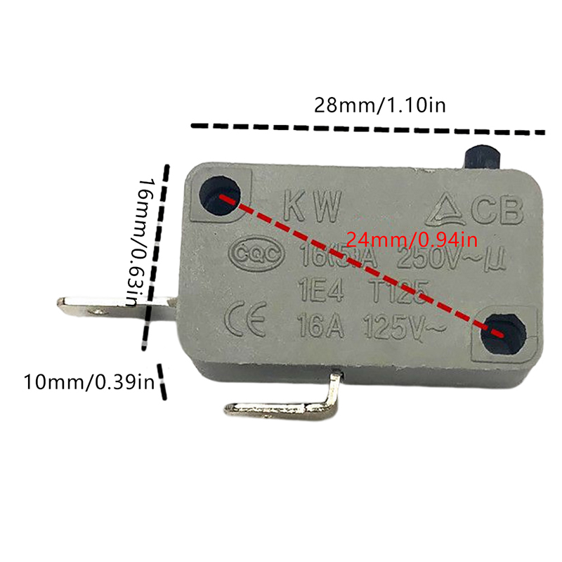 Micro Switch Microwave Oven Kw16(5)A250Vac KW3A Microwave Oven Door Micro Switch 125V/250V 16A Normally Open Switch