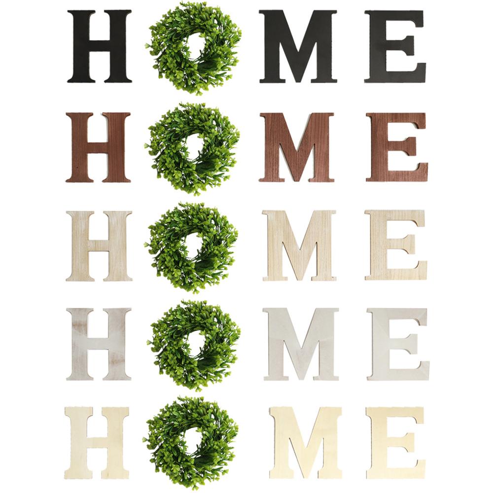Wooden Letters&quot;Home&quot; for Crafts, DIY Unfinished Blank Wooden Alphabet Letters for Home Sign and Wall Decoration