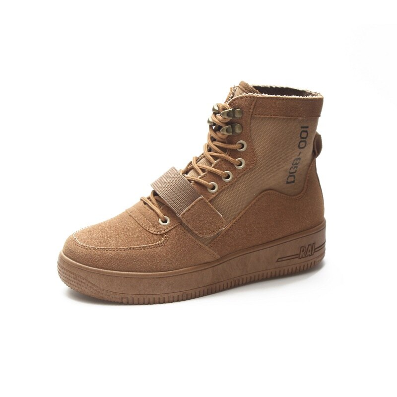 womens High Top Skateboarding Shoes Lace Up Skateboard Sneakers Female Girl Botas Woman Sport Shoes: Brown / 37