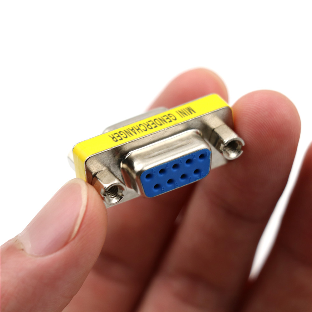 1 Uds. 9 Pin RS-232 DB9 hembra a hembra Serial Cable género cambiador acoplador adaptador al por mayor