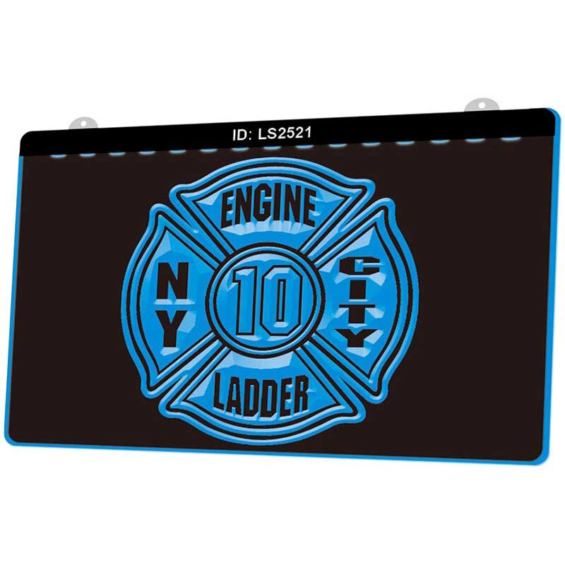 Ls2521 motorladder york city 3d graveerbare led-lichtborden in meerdere kleuren gratis verkoop