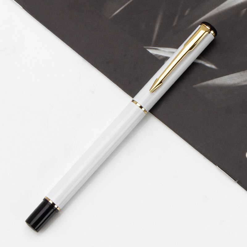 Penna stilografica in metallo con incisione personalizzata penna stilografica per ordine privato regalo commemorativo capo insegnante ufficio scuola di cancelleria: bianca