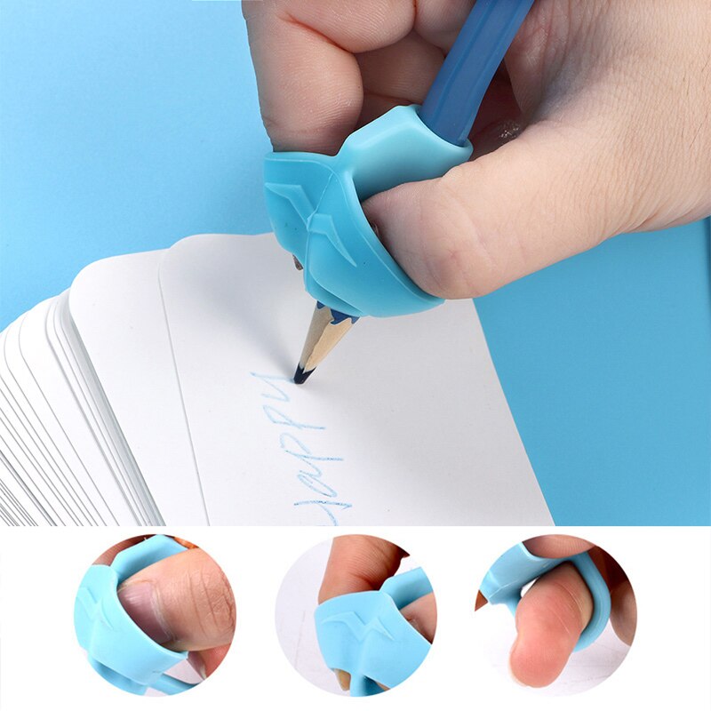 3 finger silikone blyant korrigerende greb børn begyndere skrivegreb værktøj pen skrift hjælp armatur korrekt finger position