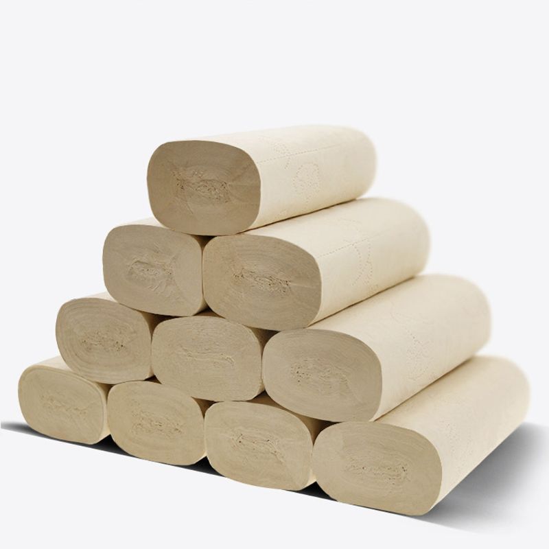 Wc-papier Handdoeken Bamboe Natuurlijke Kleur 122*130Mm 4-Ply Dikker 16 Rolls Pack