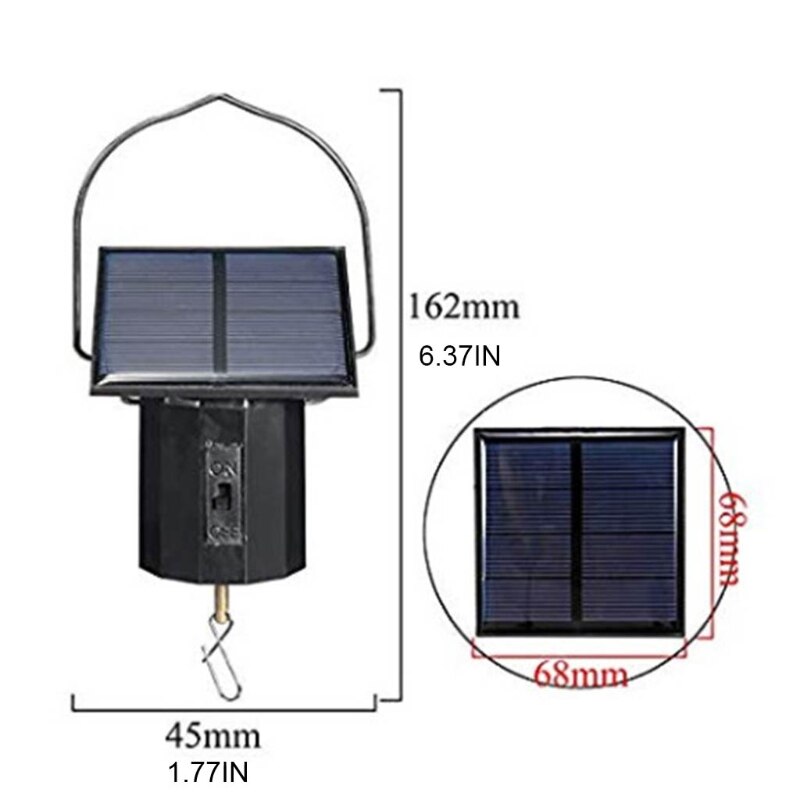 E5BE Solar Energy Operated Motor Light Wind Spinner Motor Hanging Rotating Motor for Indoor Outdoor Garden Lawn Entryway