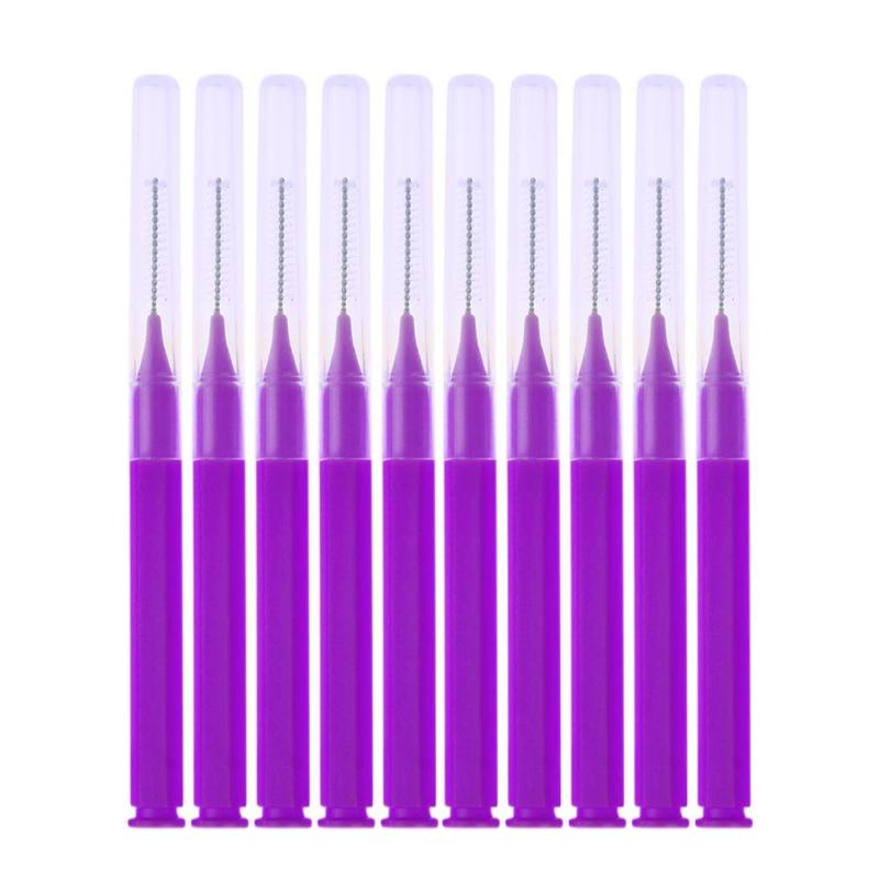 8pcs/Pack Floss Sticks Tooth Flossing Head Hygiene Dental Plastic Toothpick Interdental Brush Cleaning Oral Health Care Supplies: Purple