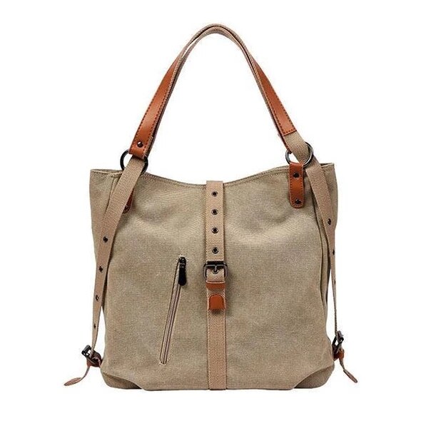 pu couleur uni à fermeture éclair grande capacité sac à main de dame d'été nouvelle bleu épaule croix corps sac en cuir Matelassé sac casual: Khaki