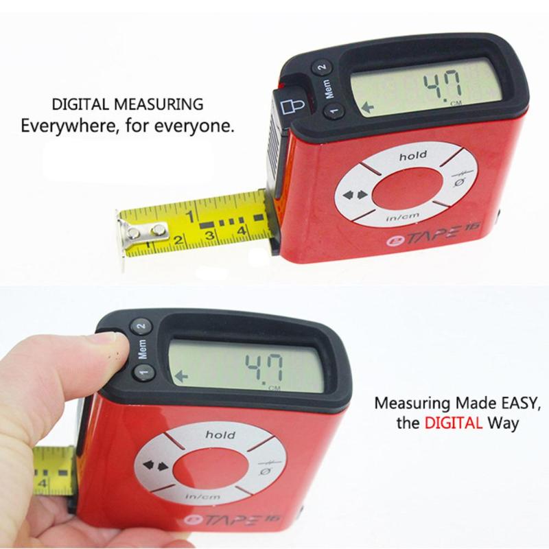 5M/16Ft Lcd Digital Tape Measure Portable Digital Measuring Tape Accurately Electronic Steel Measure Metric Gauging Tools