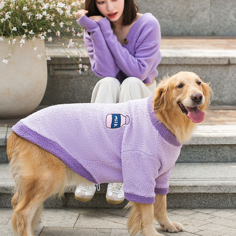 Hundeklær til store hunder fleece hundegensere høst vinter kjæledyr hundepyjamas store hunder jakke golden retriever labrador kostymer