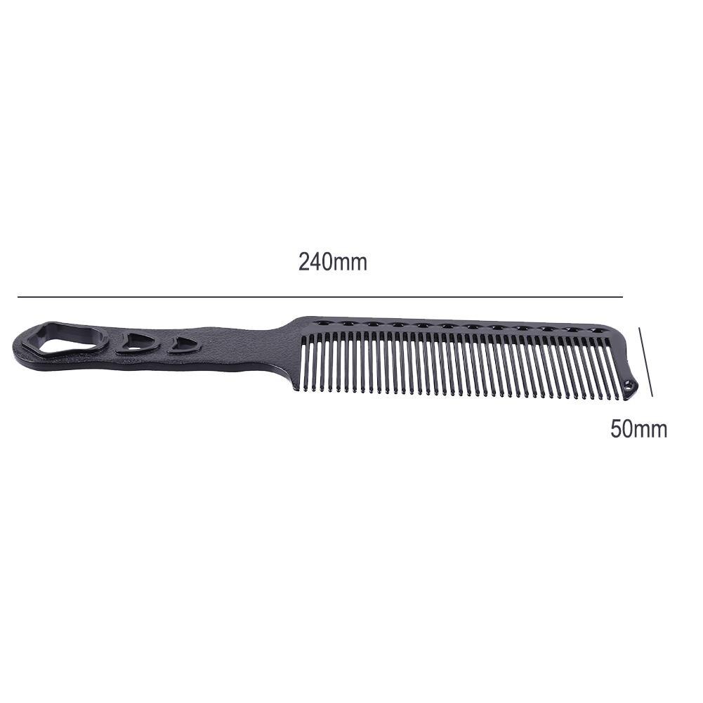 Cutting Comb Hair Salon Hairdressing Flat Top Clipper Comb Carbon Fiber Anti-static Wide Tooth Hair Trimmer Styling Tool