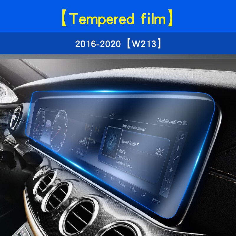 Beschermfolie voor het dashboard van de auto, geharde folie voor mercedes  w213 gle  w167 x167 glb  w247 interieurbediening, tpu-folie sticker: Roze