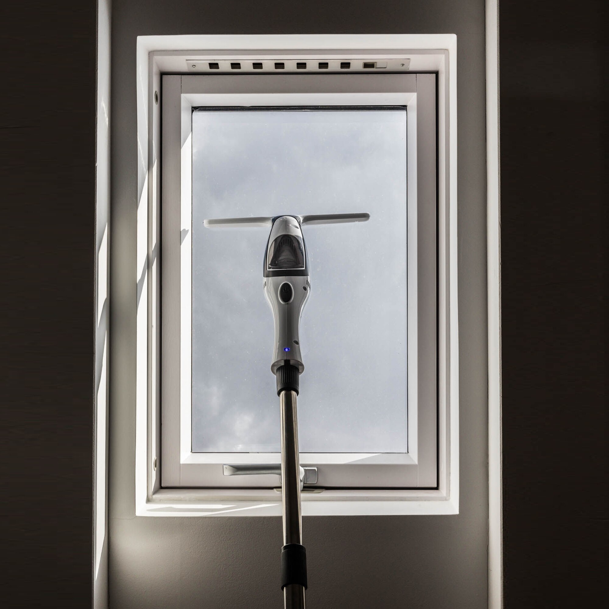 CREATE-WIPE XT, Limpiacristales Ventana Eléctrico, Espejos, Azulejos, Con Labio de Goma Herramienta de Limpieza Extensible hasta 65cm Fácil de Usar