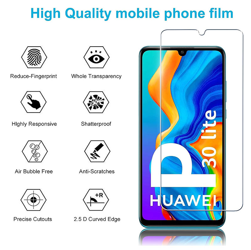 4pz Vetro Temperato per Huawei P30 P20 pro P40 Lite E P10 Protezione Dello Schermo per Honor 8 9 S 9X 9A 9C 8X 10 20 30 Vetro di Protezione