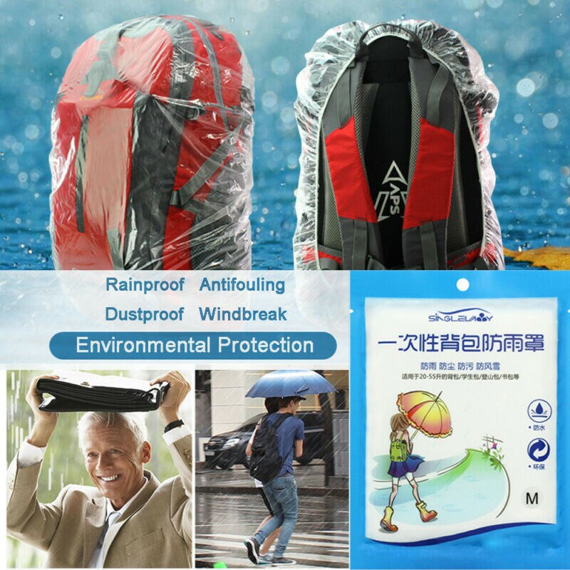 Waterproof Dust Rain Cover Bag For Backpack Rucksack Traval Camp Hiking 20-55L