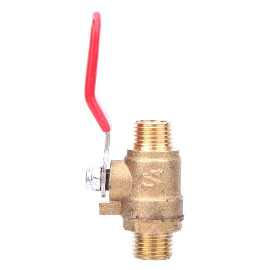 5 Pcs Ball Valve G1/4 Double Male Thread Thickened Brass Valve Air Compressor Accessory Brass