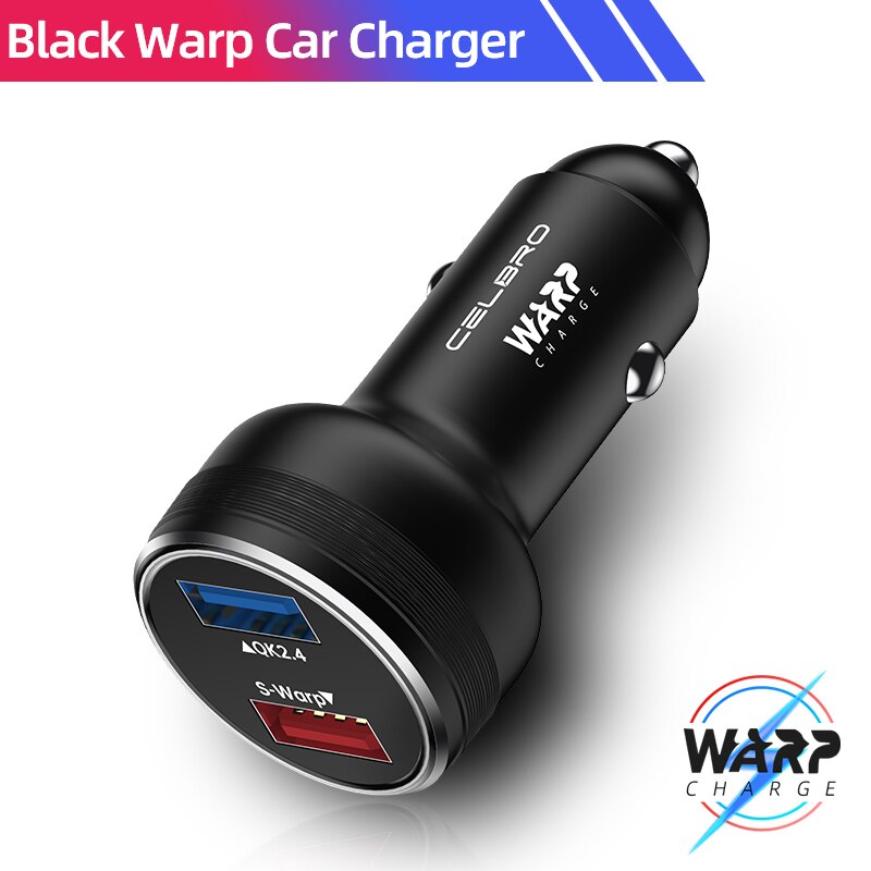 Oneplus-cargador de Metal con doble USB para coche, dispositivo móvil OnePlus 7 Pro 7T 6T 6 5T 5 3T 3 Warp Charge 30 Original One Plus Nord 8 8T Pro 5g: BK Warp Car Charger