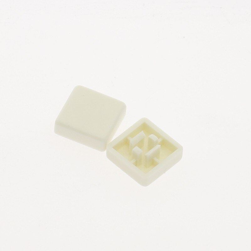 50pcs A14 Short Feet Square Switch Button Cap Match 12*12*7.3 Switch use: White