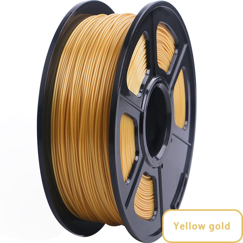 3D Printing Material 3D Printer PLA Filament 1.75mm Filament Dimensional Accuracy +/-0.02mm 1KG 343M 2.2LBS: Yellow gold