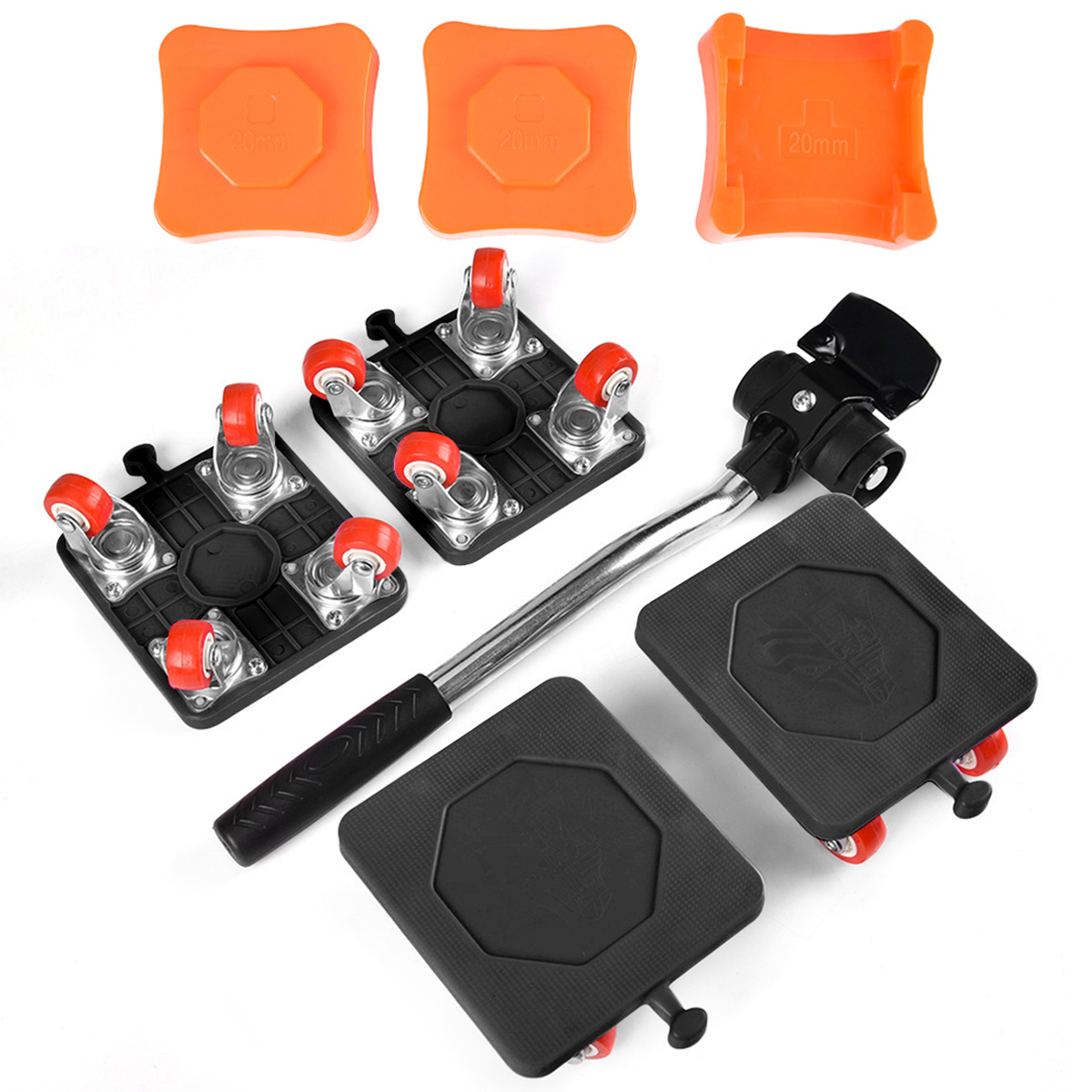 Heavy Duty Furniture Lifter Furniture Mover Set Lifting Moving Furniture Helper Washing Machine Refrigerator Transport Tool Home: Orange