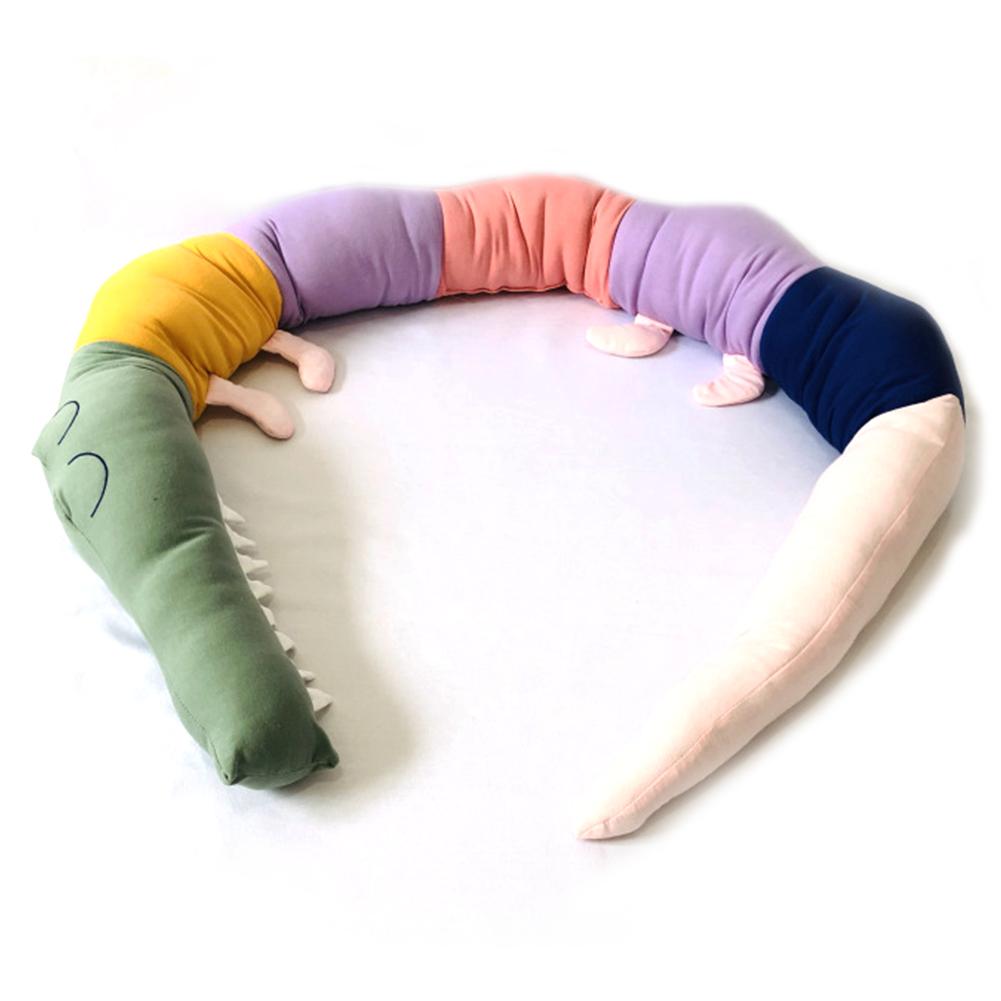 Parachoques para cama de cuna de bebé, felpa de cocodrilo de 185cm, almohadas largas, decoración para habitación de niños, almohada de protección, juguetes de valla para recién nacidos