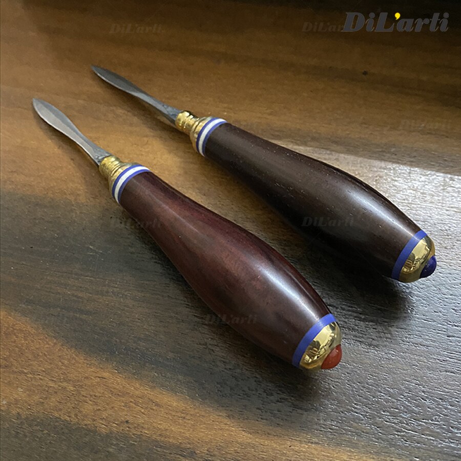 Damascus Dalbergia Louvelii Waardevolle Massief Houten Handvat Thee Knifetea Kegel Thee Schop Kan Winkel Verborgen Theeceremonie Accessoires