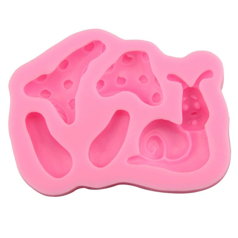 GXMA Handmade DIY Fairy Tale Wooden Door Wooden House Girl Snail Stone Wall Castle Modeling Fondant Silicone Mold Clay Gadget