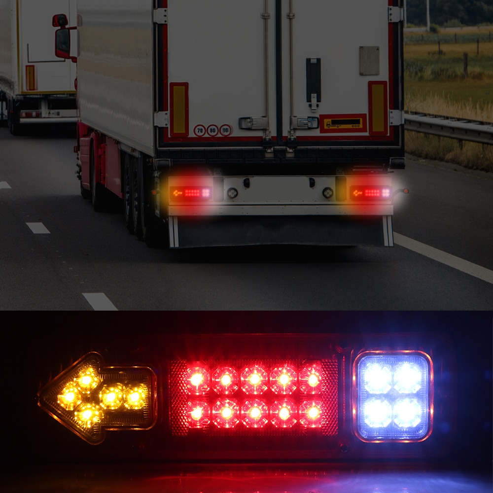 12v 24v for tilhenger lastebiler lastebil stopplys 19 led baklys blinklys billys montering ryggelys