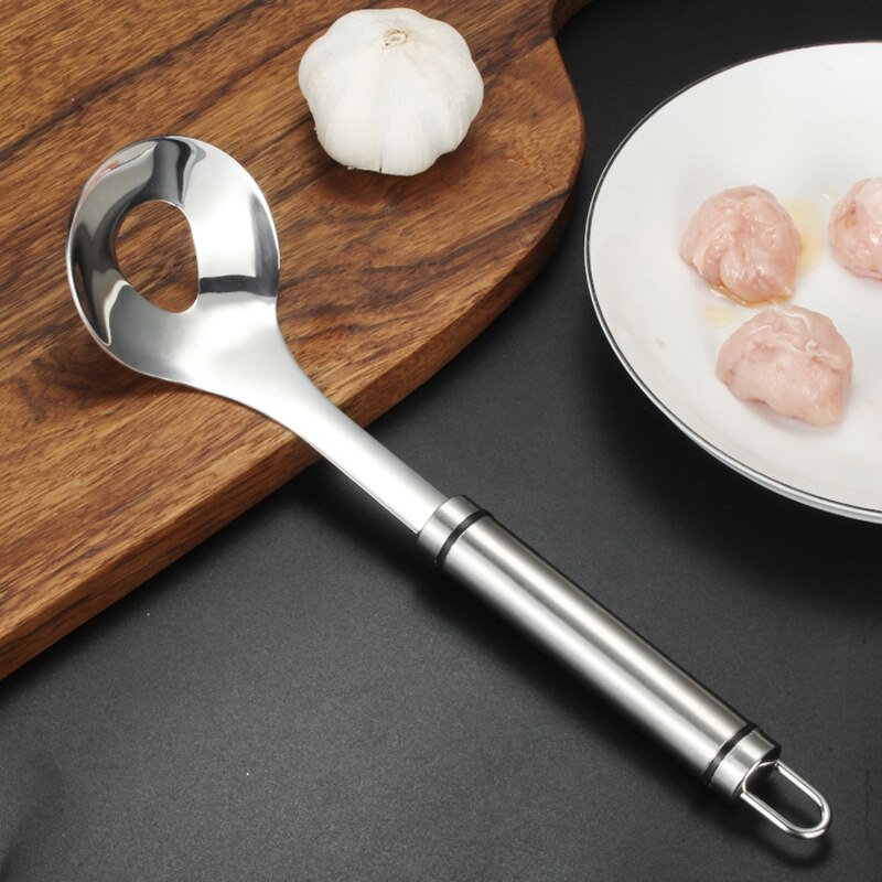 Stainless Steel Non-Stick Meatball Maker Spoon Meat Baller with Elliptical Leakage Hole Meat Ball Mold Kitchen Gadget Meat Tool