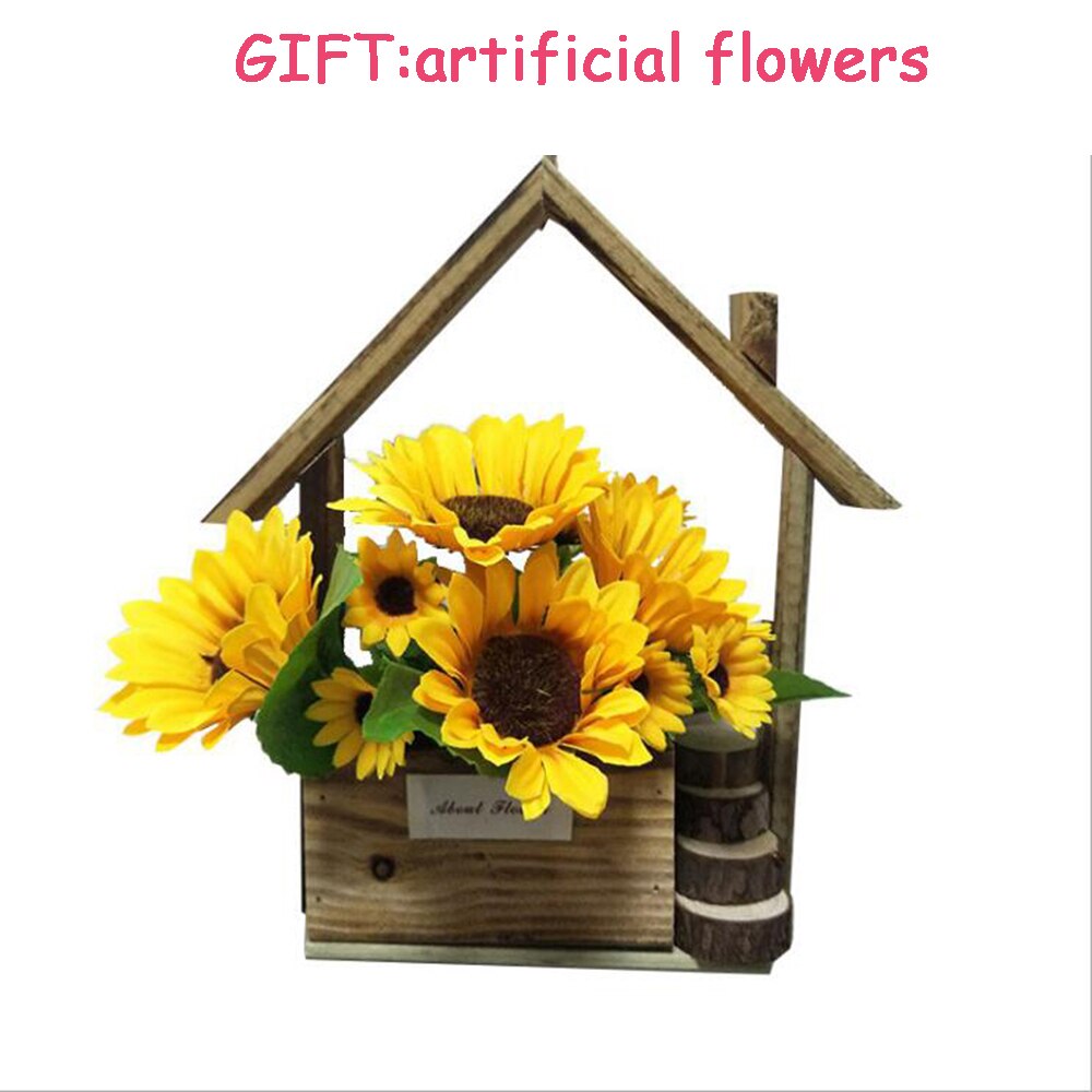 Wooden Hanging Flower Pot Plant Holder Plant Hanger Flower Pots Hanger for Wall Planter Basket Home Garden Balcony Decoration