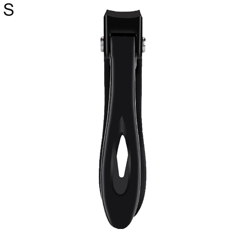 1Pcs Metal Wide Curved Mouth Thick Nail Trimmer Toenail Fingernail Cutter Clippers Nail Tools Manicure cutters: Black S