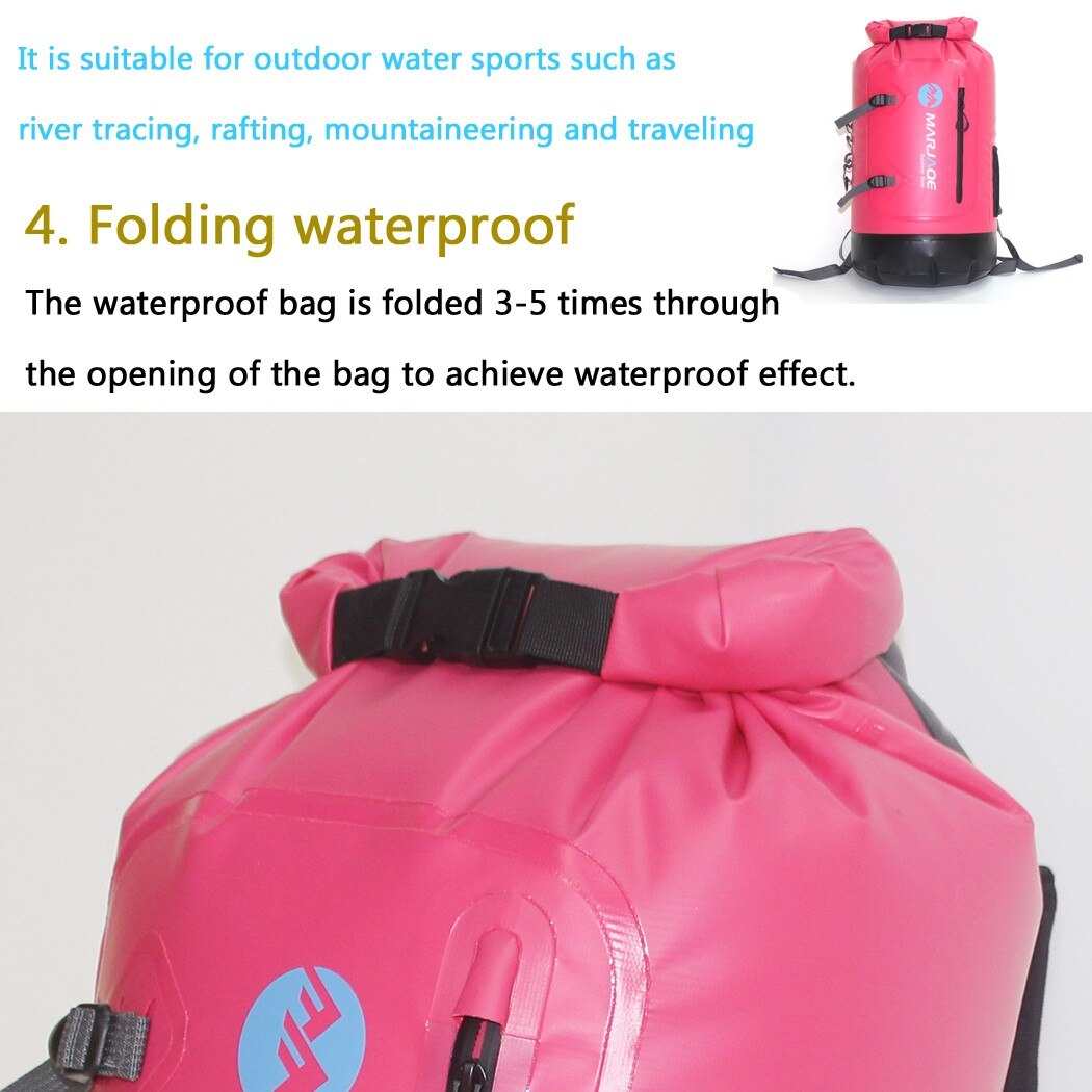 30l waterdichte droge tassen anti-aging ipx 6 zwemrugzakken met oprolbare bovenkant strandtas duikkajakzak 500d pvc-gaasdoekmateriaal