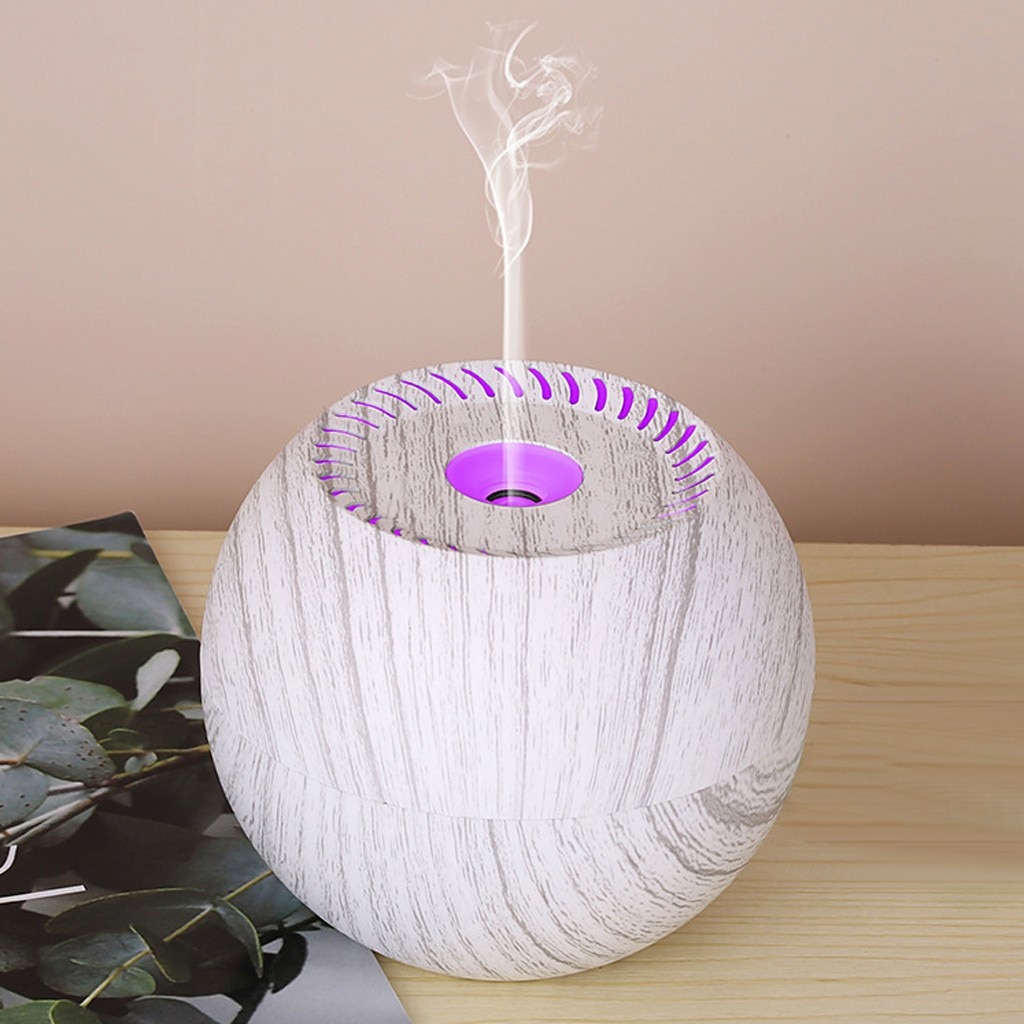 4 # Houtnerf Aroma Diffuser Cool Mist Luchtbevochtigers Led Aroma Aromatherapie Luchtbevochtiger Water Aanvullen Instrument Voor Thuis 130Ml