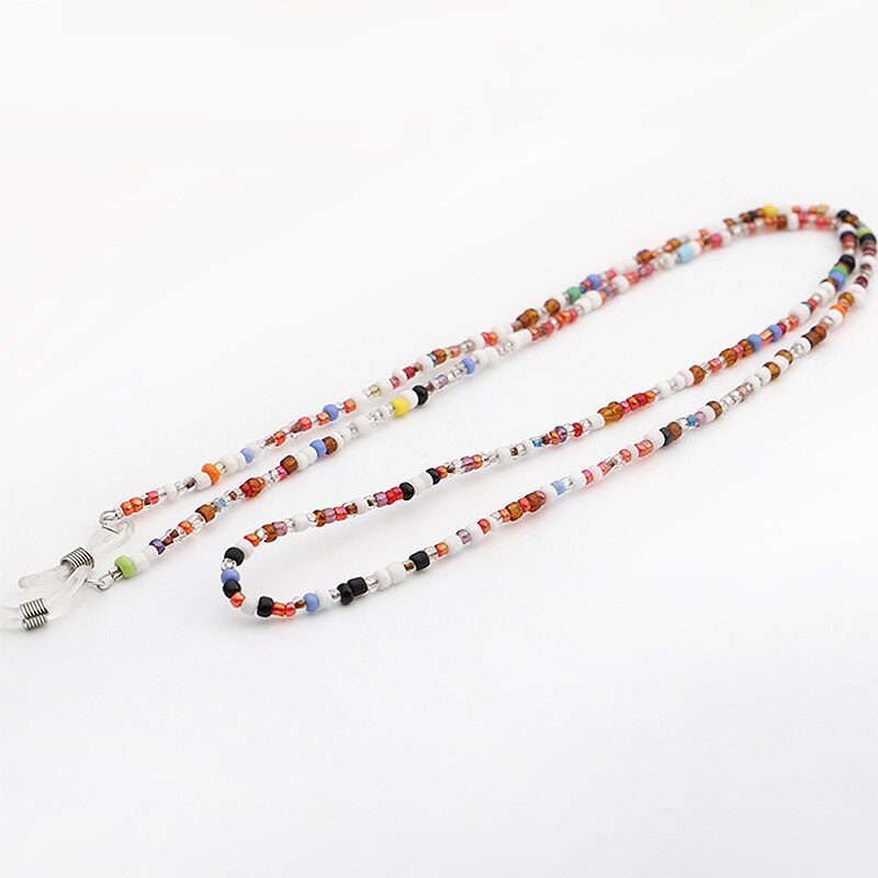 Chaîne perles colorées pour lunettes de soleil, collier pour femmes, cordon pour la lecture, cordelette de cou, cordelette pour accessoires lunettes