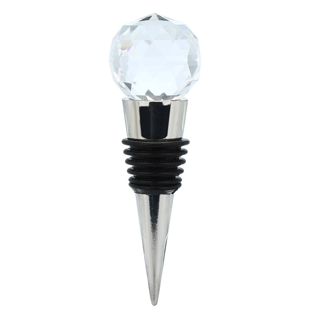 30mm Stopper Cork Diamond Crystal Stainless Steel Champagne Stopper Sparkling Wine Bottle Stopper Sealer Plug For Bars Q4