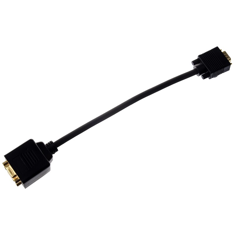 Video Splitter :VGA(HD15) M to VGA(HD15) F X 2 (1 PC to 2 Monitors)