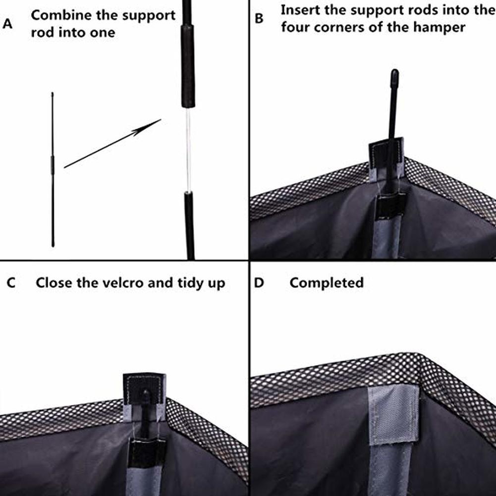 Rolling Corner Laundry Basket Slim Laundry Hamper with Mesh Cover Waterproof Clothes Toy Storage Bin Organizer hamper