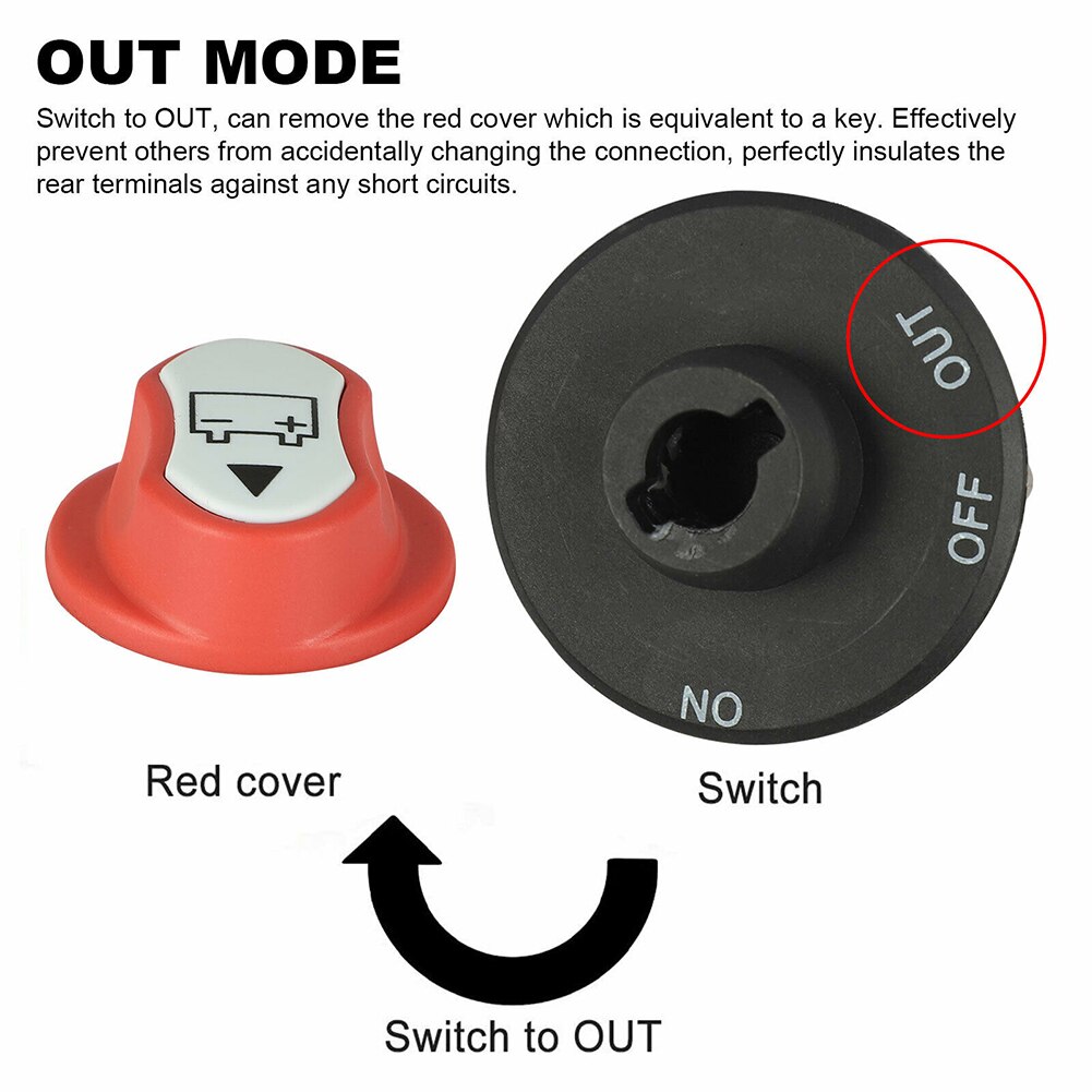 100A Battery Isolator Disconnect Cut Off Switch Safe for Marine Car Truck Boat RV ATV NJ88