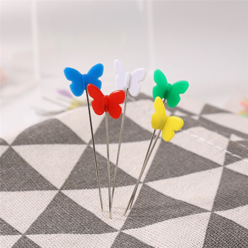 50pcs/box Flat-head Sewing Needle Pins Dressmaking Pins Stainless Steel Embroidery Patchwork Pins DIY Sewing Garment Accessories