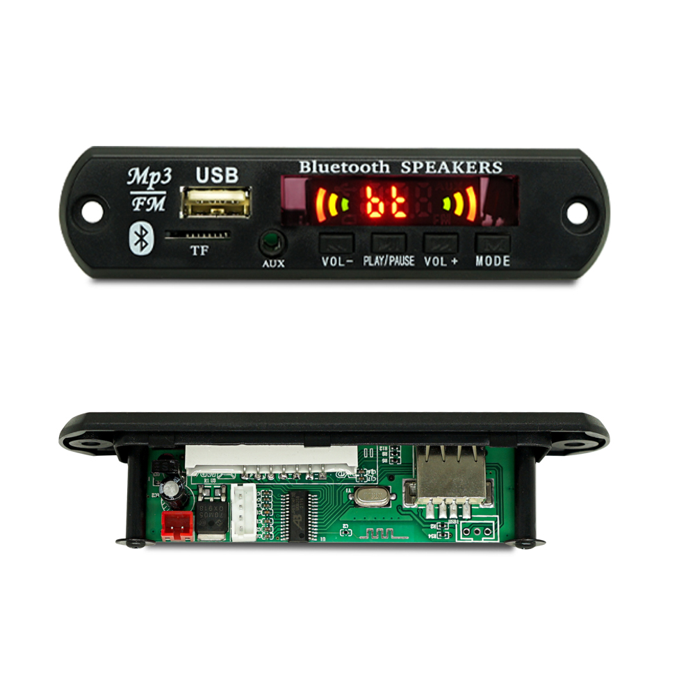 Color Screen Wireless Bluetooth 5.0 12V MP3 WMA Decoder Board Car Audio USB TF FM Radio Module MP3 Player With Remote Control