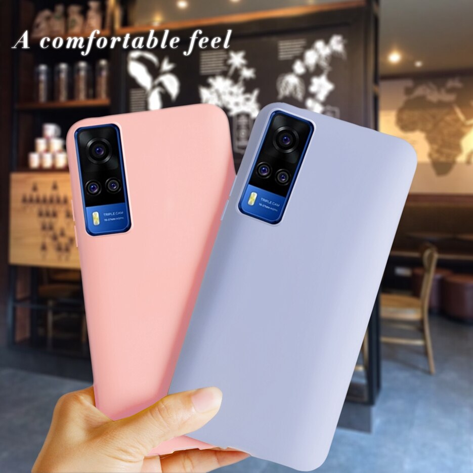 Custodia morbida per Vivo Y51 custodia Y31 Y51A custodia protettiva in Silicone tinta unita per Vivo Y 31 51 A Y31 Y51 Vivo Y51A borse posteriori