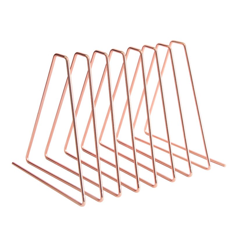 nordisch Gold Versenkbare Magazin Halfter Metall Dreieck Schreibtisch Organizer Lagerung Papier Dokument Fach Datei Ordner Büro Zubehör: Rose Gold